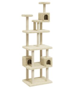 vidaXL Kattenmeubel met sisal krabpalen 188 cm crèmekleurig