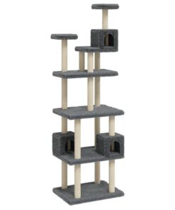 vidaXL Kattenmeubel met sisal krabpalen 188 cm donkergrijs