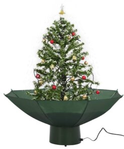 vidaXL Kerstboom sneeuwend met paraplubasis 75 cm groen