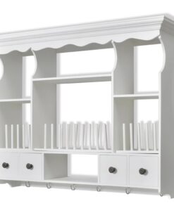 vidaXL Keukenbovenkast hout wit