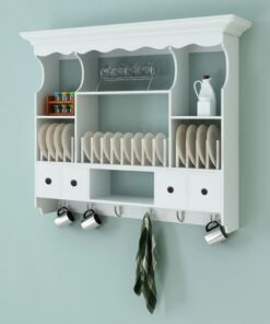 vidaXL Keukenbovenkast hout wit