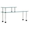vidaXL Keukenschap 45x16x26 cm gehard glas transparent