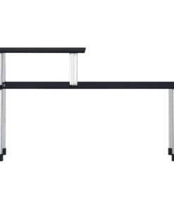 vidaXL Keukenschap 45x16x26 cm gehard glas zwart