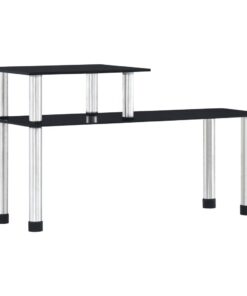 vidaXL Keukenschap 45x16x26 cm gehard glas zwart