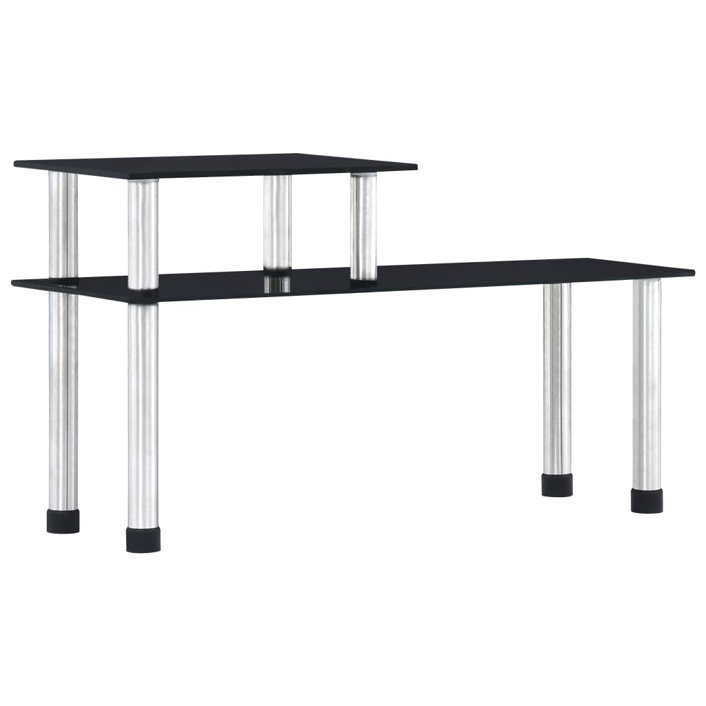 vidaXL Keukenschap 45x16x26 cm gehard glas zwart