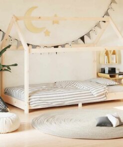 vidaXL Kinderbedframe massief grenenhout 70x140 cm
