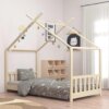 vidaXL Kinderbedframe massief grenenhout 70x140 cm