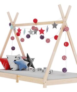 vidaXL Kinderbedframe massief grenenhout 80x160 cm