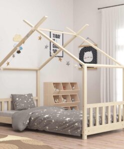 vidaXL Kinderbedframe massief grenenhout 80x160 cm
