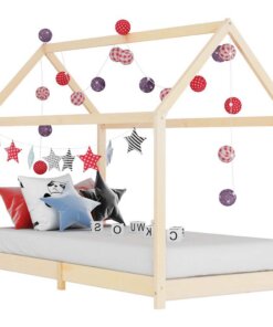 vidaXL Kinderbedframe massief grenenhout 90x200 cm
