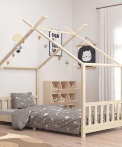 vidaXL Kinderbedframe massief grenenhout 90x200 cm