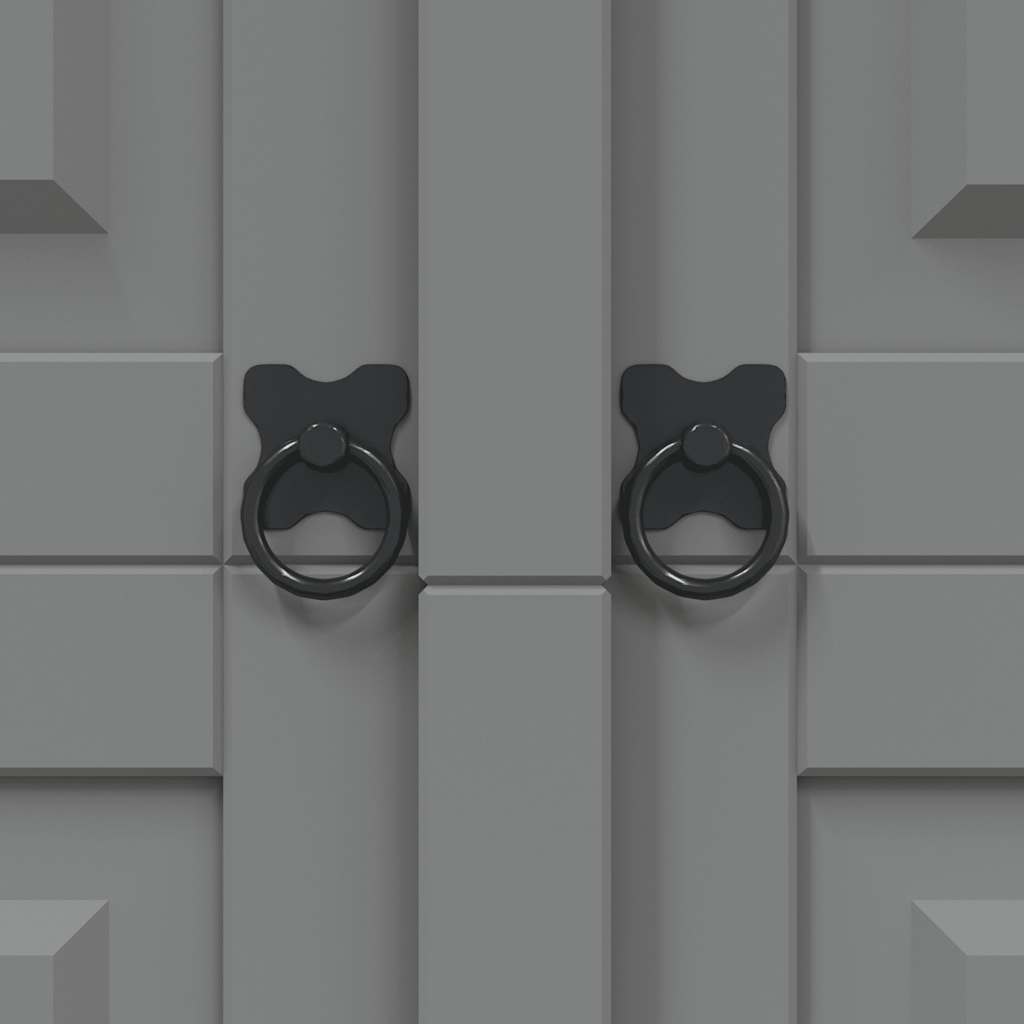 vidaXL Kledingkast 2 deuren Mexicaans grenenhout Corona-stijl grijs - Afbeelding 7