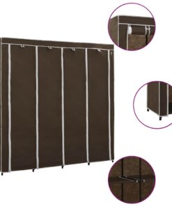 vidaXL Kledingkast met 4 vakken 175x45x170 cm bruin
