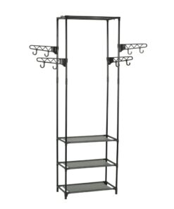 5x175 cm staal en ongeweven stof zwart