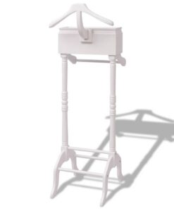 vidaXL Kledingrek met kastje hout wit