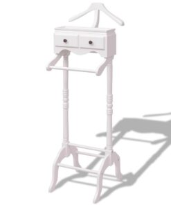 vidaXL Kledingrek met kastje hout wit