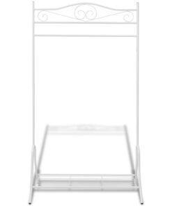 vidaXL Kledingrek staal wit