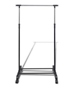 vidaXL Kledingrekken verstelbaar 2 st met 1 ophangrail