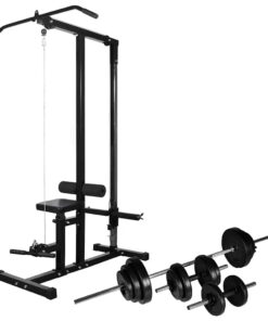 vidaXL Krachttoren met halterset 30