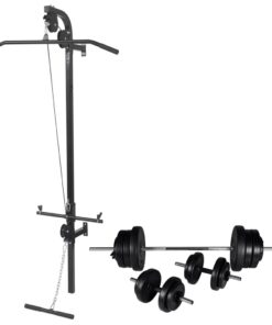 vidaXL Krachttoren voor aan de wand met halterset 60