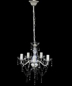 vidaXL Kroonluchter 5 peertjes transparant