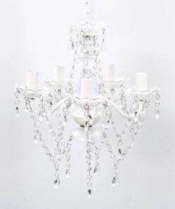 vidaXL Kroonluchter 5 peertjes transparant