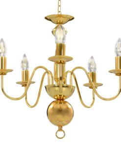 vidaXL Kroonluchter 5xE14 goudkleurig