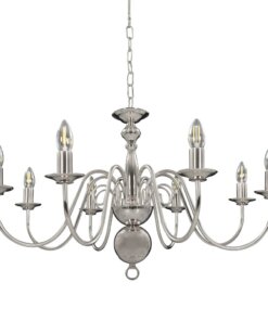 vidaXL Kroonluchter 8xE14 zilverkleurig