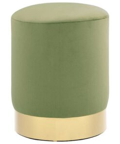 vidaXL Kruk fluweel 28 x 36 cm mosterdgroen en goudkleurig