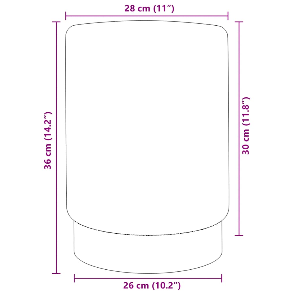 vidaXL Kruk fluweel 28 x 36 cm mosterdgroen en goudkleurig - Afbeelding 4