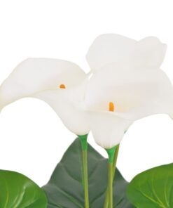 vidaXL Kunst calla lelie plant met pot 45 cm wit