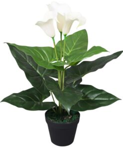 vidaXL Kunst calla lelie plant met pot 45 cm wit