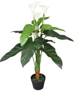 vidaXL Kunst calla lelie plant met pot 85 cm wit