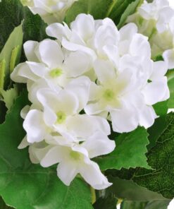 vidaXL Kunst hortensia plant met pot 60 cm wit