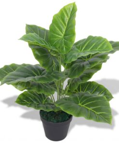 vidaXL Kunst taro plant met pot 45 cm groen