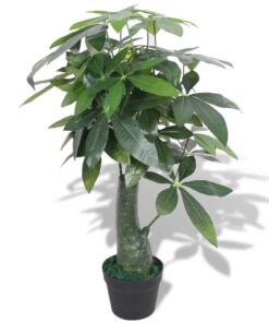 vidaXL Kunst watercacao plant met pot 85 cm groen