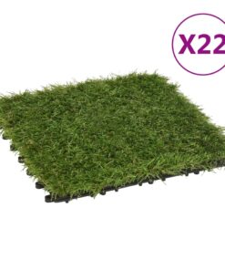 vidaXL Kunstgrastegels 22 st 30x30 cm groen