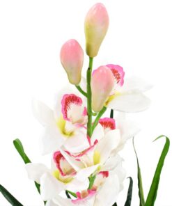 vidaXL Kunstplant met pot cymbidium orchidee 100 cm groen