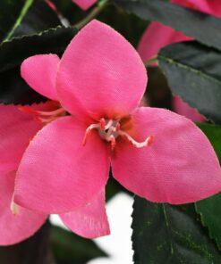 vidaXL Kunstplant met pot rododendron 155 cm groen en roze