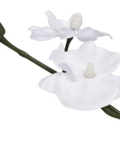 vidaXL Kunstplant orchidee met pot 30 cm wit