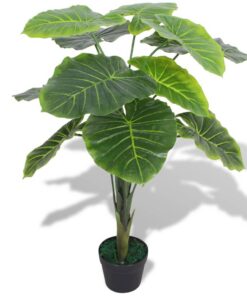vidaXL Kunstplant taro met pot 85 cm groen