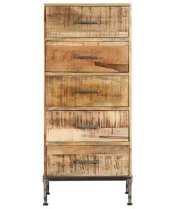 vidaXL Ladekast 45x35x106 cm massief mangohout