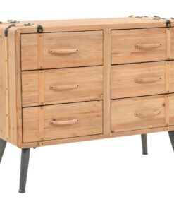 vidaXL Ladekast 91x35x73 cm massief vurenhout