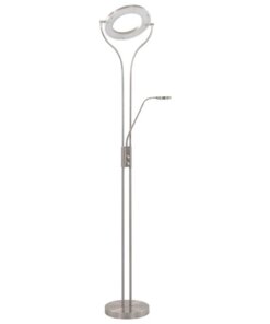 vidaXL Lamp staand 18 W dimbaar 180 cm zilverkleurig