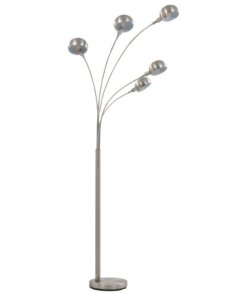 vidaXL Lamp staand 5xE14 200 cm zilverkleurig