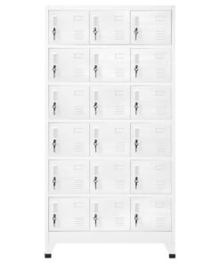 vidaXL Lockerkast met 18 vakken 90x40x180 cm metaal