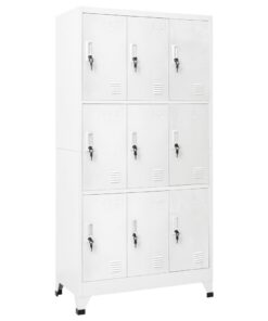 vidaXL Lockerkast met 9 vakken 90x45x180 cm staal grijs