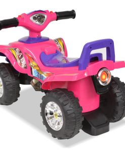 vidaXL Loopquad met licht en geluid roze en paars