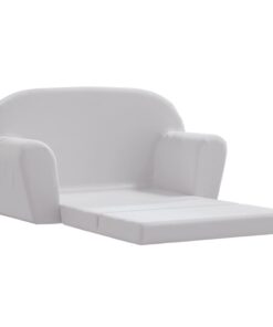 vidaXL Loungestoel voor kinderen uitklapbaar lichtgrijs