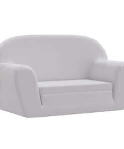 vidaXL Loungestoel voor kinderen uitklapbaar lichtgrijs